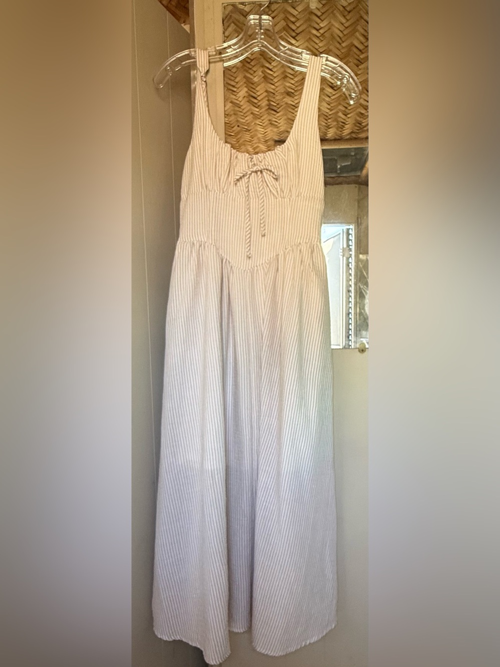 Pretty vintage inspired corset-style sundress featuring milkmaid / dipped waist